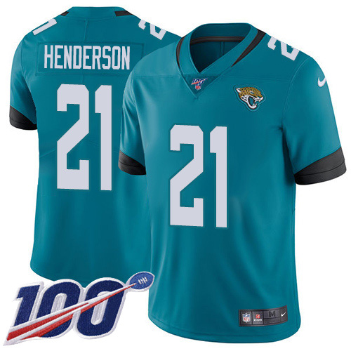 Jacksonville Jaguars 21 C.J. Henderson Teal Green Alternate Youth Stitched NFL 100th Season Vapor Untouchable Limited Jersey